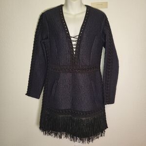 NWT BCBGMaxAzria Runway Limited Edition Kaydan Mini Dress in Deep Navy, Small